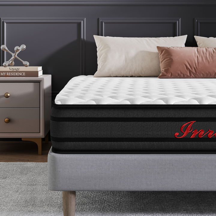 Matelas INRE 140x200 cm Épais 25 cm Mousse Mémoire de Forme Réversible Hypoallergénique