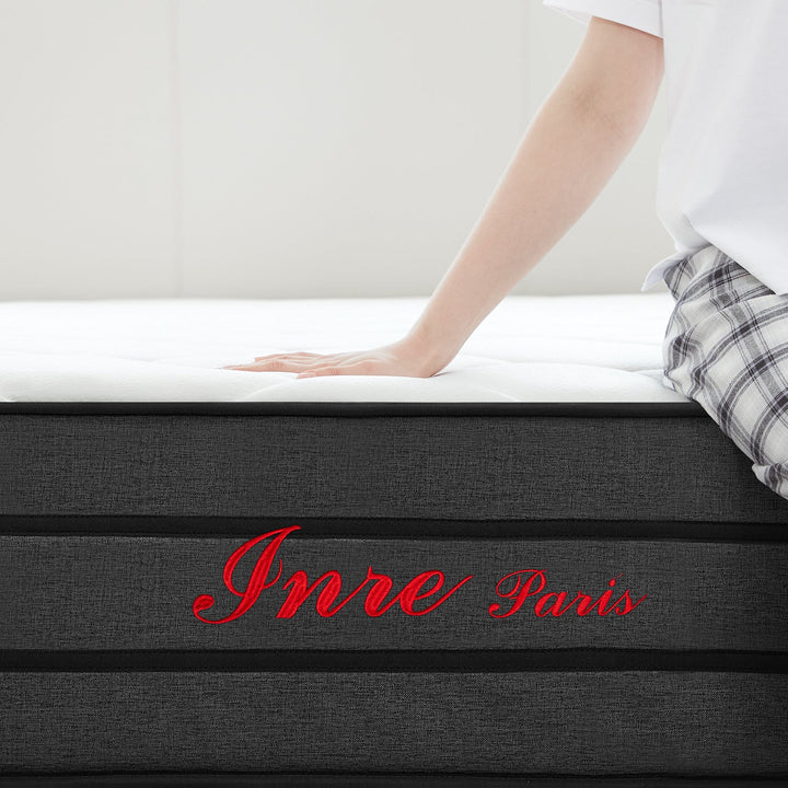Matelas INRE 140x200 cm Épais 25 cm Mousse Mémoire de Forme Réversible Hypoallergénique
