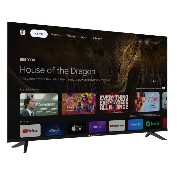 TÉLÉVISEUR QLED UHD 4K CONTINENTAL EDISON 55" (139 cm) Smart Google