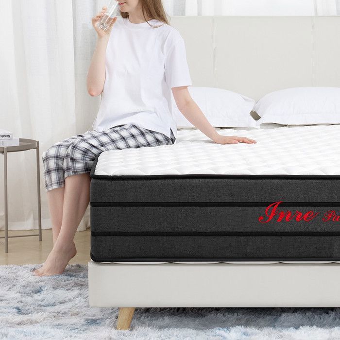 Matelas Mémoire de Forme INRE 140x190 cm Très Épais 25 cm Réversible Hypoallergénique