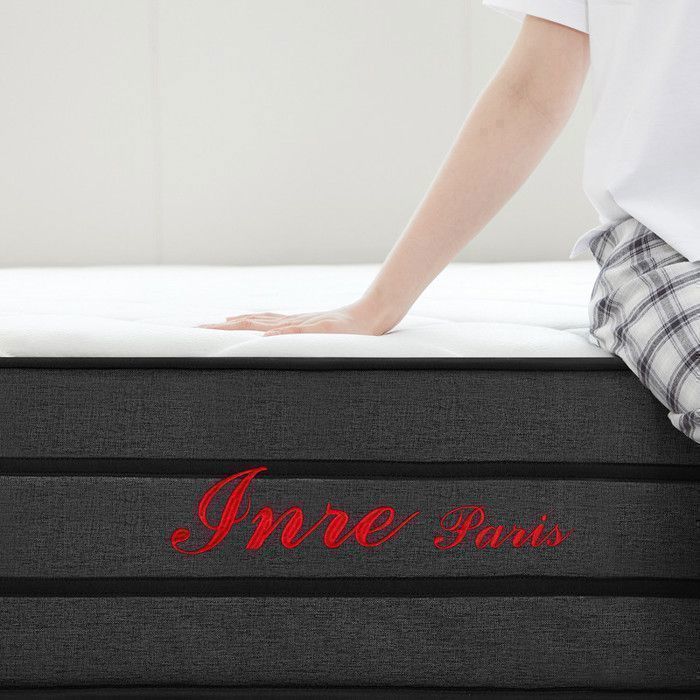 Matelas Mémoire de Forme INRE 140x190 cm Très Épais 25 cm Réversible Hypoallergénique