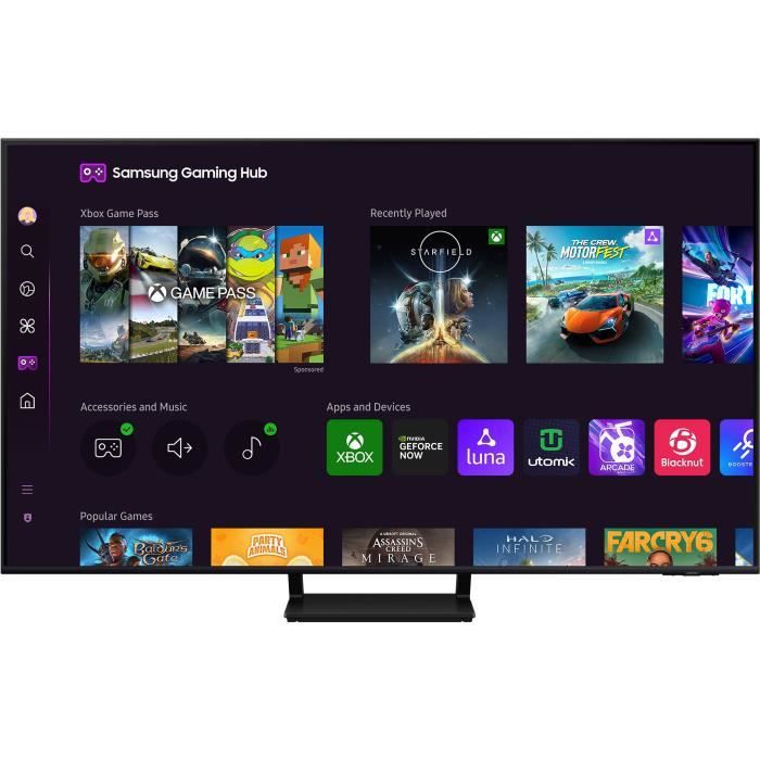 Téléviseur QLED Samsung 65Q70D 165 cm 4K UHD 120 Hz HDR10+ Gaming Smart TV