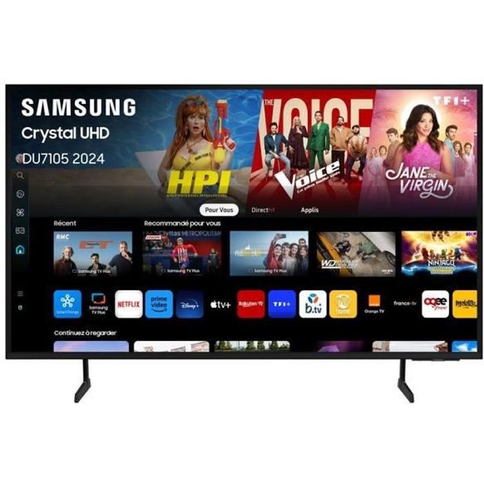 Téléviseur LED Samsung 75DU7105 75" (190 cm) 4K UHD HDR Smart Gaming Hub HDMI WiFi