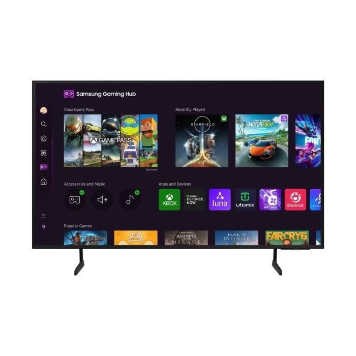 Téléviseur LED Samsung 75DU7105 75" (190 cm) 4K UHD HDR Smart Gaming Hub HDMI WiFi
