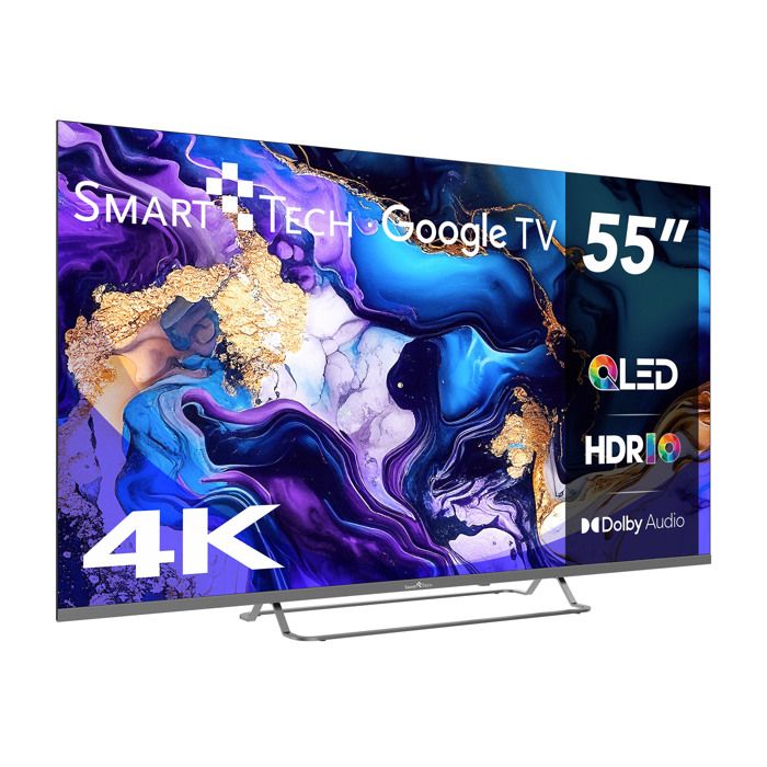 Smart Tech TV QLED 4K UHD 55 pouces (139 cm) 55QG02V Google TV