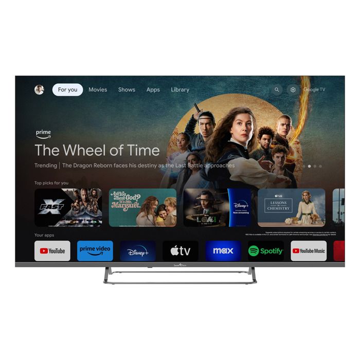 Smart Tech TV QLED 4K UHD 55 pouces (139 cm) 55QG02V Google TV