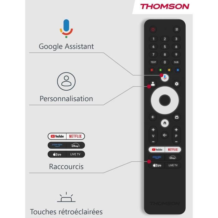 THOMSON 65QG5C14 TV QLED 65" (165 cm) 4K UHD HDR10 Smart Android 4xHDMI 2.1