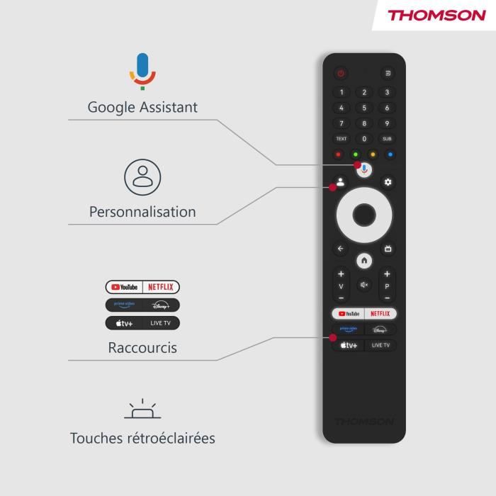 THOMSON TV QLED 75QG5C14 75" (190 cm) 4K UHD HDR10 Google TV