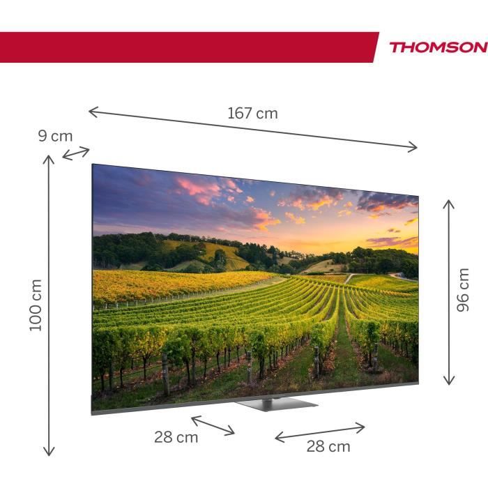 THOMSON TV QLED 75QG5C14 75" (190 cm) 4K UHD HDR10 Google TV